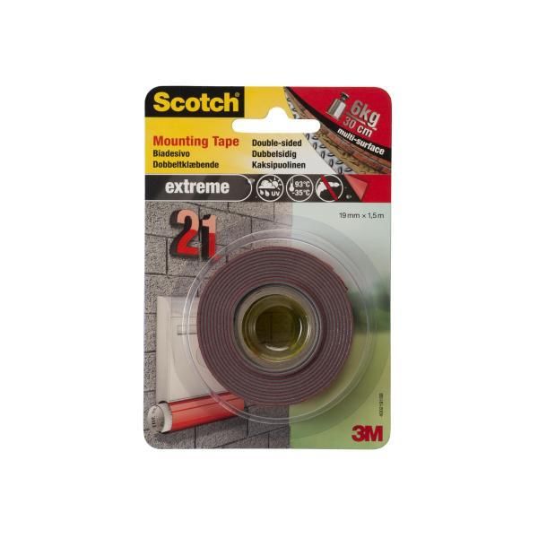 3M - nastro biadesivo 19mmx1,5mt extra-forte trasparente scotch - ePrice