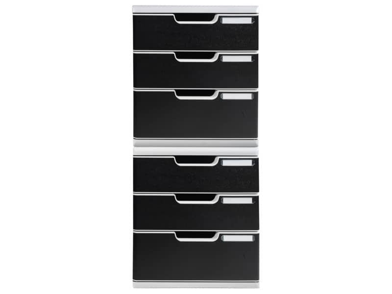 ARDA Cassettiera da scrivania Mydesk, 4 cassetti chiusi, 29,5 x 38,5 x 28,2  cm, Nero