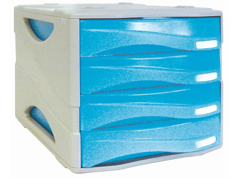 Complementi Per Ufficio - Arda 19P3PFU Mini cassettiera per ufficio 3  cassetti cm 17,7x25,4x17 in materiale plastico colore Fuxia