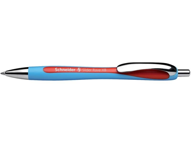 Penna a sfera a scatto Schneider Slider Rave ricaricabile tratto XB rosso  132502 a soli 5.89 € su
