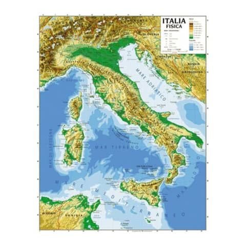CWR Carta geografica Europa plastificata fisico/politica 100x140 06991