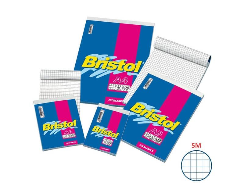 Blocco punto metalico Blasetti BRISTOL 60 ff quadretti 5M A6 10X15cm - 1026  a soli 0.52 € su