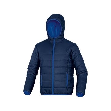 Piumino da lavoro Delta Plus Doon chiusura zip - cappuccio fisso -2 tasche poliammide blu-azzurro - M - DOONBMTM