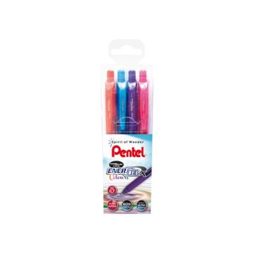 Penna roller a scatto Pentel EnerGel X 0,7 mm assortiti 4 pezzi - 0100786