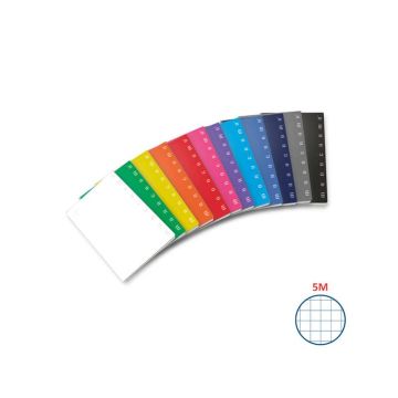 Quaderno 42 fogli PIGNA Monocromo A4 a quadretti 5M assortiti 02298875M