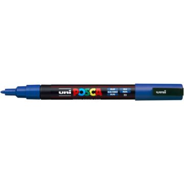 Marcatore a tempera POSCA Uni-Ball punta tonda 0,9-1,3 mm blu scuro M PC3M B