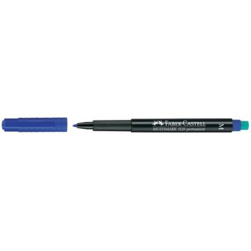 Marcatore permanente Faber-Castell Multimark 1525 M 1 mm blu 152551 cfz 10