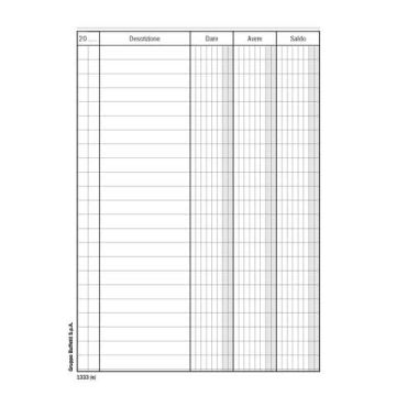 Registro dare-avere-saldo data ufficio 96 pagg. 12x17 cm DU133300000