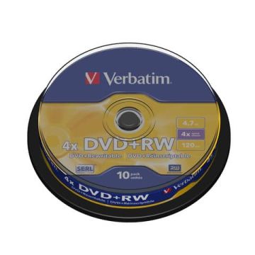 DVD+RW Verbatim 4.7 GB in confezione da 10 dvd-rw - 43488