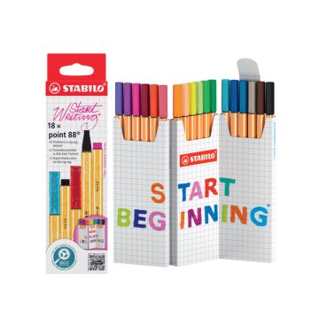 Fineliner Point 88 astuccio ZigZag - 0,4 mm - conf. 18 colori assortiti 8818/5