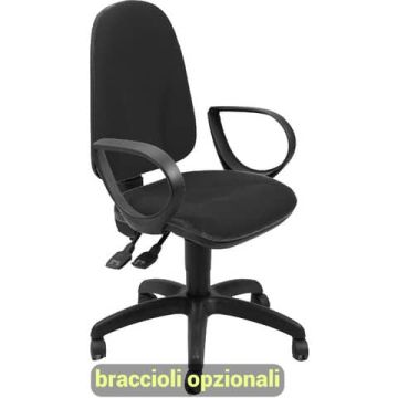 Sedia operativa girevole Unisit Team TMSY Eco smart - schiuma sagomata - rivestimento Eco nero - TMSY/EN