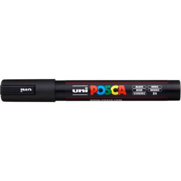 Marcatore a tempera POSCA Uni-Ball punta tonda 1,8-2,5 mm nero M PC5M N