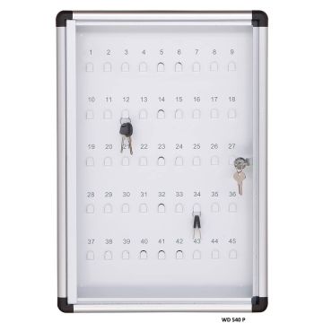 Bacheca portachiavi SGS murale da interno - fondo magnetico 35x50 cm 45 posti - WD 540 P