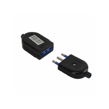 Set presa e spina P17/11 - 16A Aigostar nero 185237