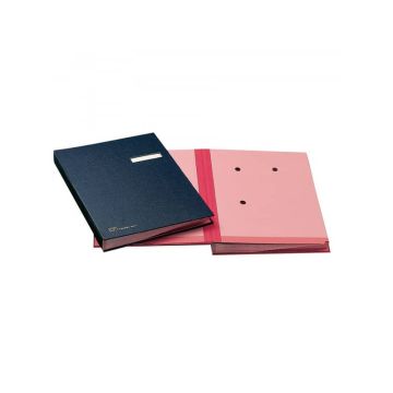 Libro firma 18 intercalari FRASCHINI 24x34 cm -similpelle con porta etichetta intercambiabile rosso - 618-D-DR