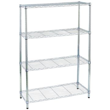 SERENA GROUP LIBRERIA 4 RIPIANI IN ACCIAIO CROMATO 36x90cm - H137cm ARCHIMEDE LIGHT