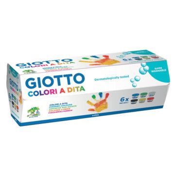 Colori a dita GIOTTO assortiti 6 vasetti da 100 ml - 534100