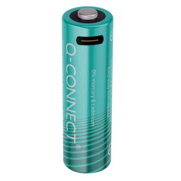 Batterie ricaricabili Q-Connect AA con cavo USB-C - conf. 4 pz 1400 mAh - 1,5 V KF14129