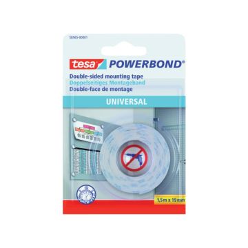 Nastri biadesivi tesa Powerbond Universale 19mm x 1,5m bianco 58565-00001-00