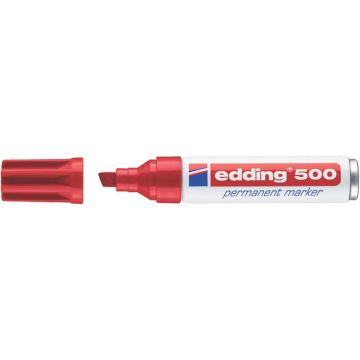Marcatore permanente edding 500 punta scalpello 2-7 mm rosso 4-500002