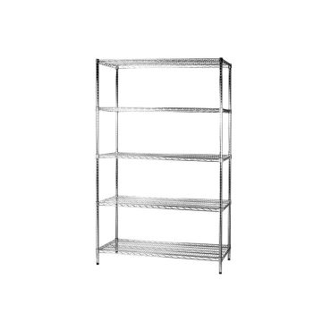 Scaffale cinque ripiani d'acciaio cromato Serena Group Archimede 120x45xH.200 cm - 5X451220