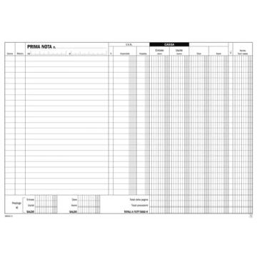 Blocco prima nota cassa IVA e dare/avere flex 21,5x29,7 cm - 50x2 copie autoricalcanti 16832C00000