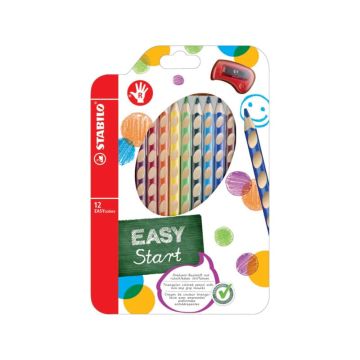 Matite colorate Stabilo EASYcolors per destrorsi assortiti astuccio da 12 - 332/12