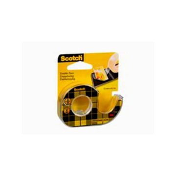 Nastro biadesivo Scotch trasparente 12 mm x 6,3 m con dispenser a chiocciola 665-136D