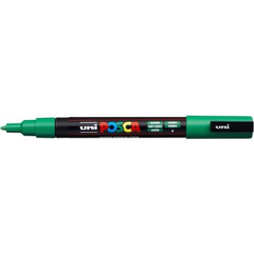 Marcatore a tempera POSCA Uni-Ball punta tonda 0,9-1,3 mm verde scuro M PC3M V