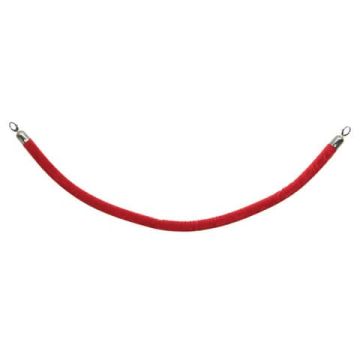 Cordone in velluto Securit con finiture in cromo 1,5 m rosso RS-CLRP-CHRD