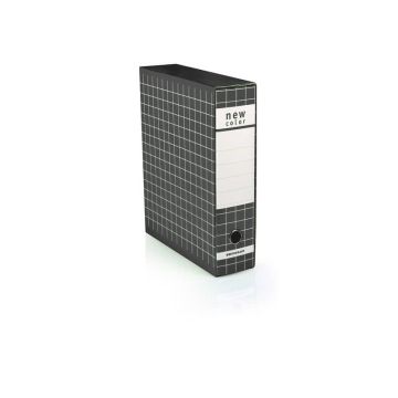 Registratore protocollo con custodia BREFIOCART New Color 35x28,5 cm dorso 8 cm nero - 0201180.NE