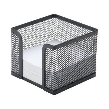 Portamemo in metallo Q-Connect 9,5x8,0x9,5 cm nero KF00878