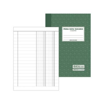 Blocco tascabile prima nota a 2 colonne O.C.L. 10,5x15 cm 20 fogli 0121N