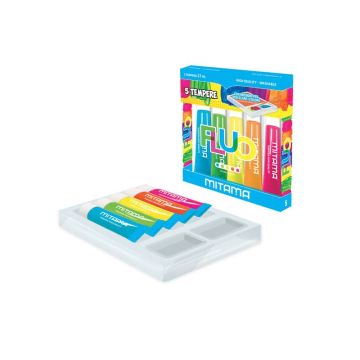 Tempera Mitama Più Lavabile - colori fluo assortiti - conf. 5 tubetti da 21 ml - 62869