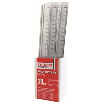 Righelli Arda Profil in alluminio - conf. da 15 pezzi da 20 cm 17920BAR