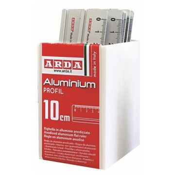 Righelli in alluminio 10 cm Arda in conf. da 15 pz - 17910BAR