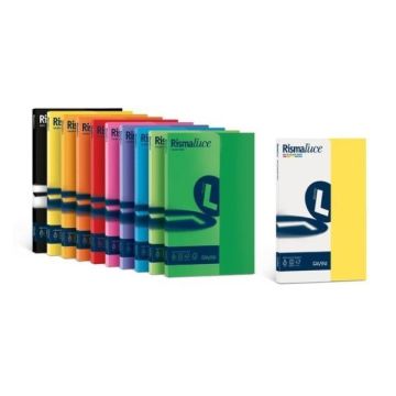 Carta colorata Favini Rismaluce colori forti 200 g/m A4 - risma da 125 ff violetto - A67J104