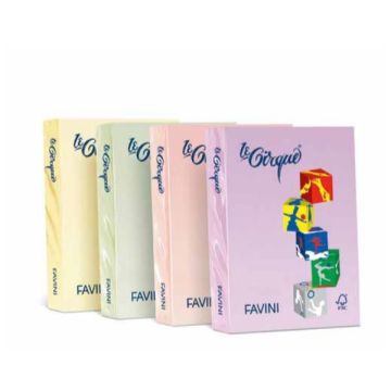 Carta colorata Favini Le Cirque A4 160 g/m colori tenui - risma da 250 fogli grigio - A74U304