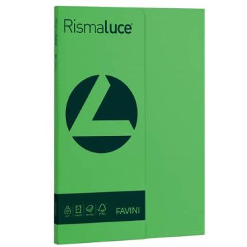 Carta colorata Favini Rismaluce colori forti 200 g/m² A4 verde 60 - Risma da fogli - A69D544
