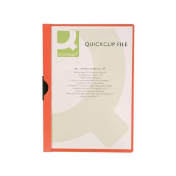 Cartellina con clip Q-Connect PVC 22x30,7 cm rosso KF00461