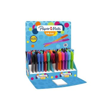 Penne a sfera stick Paper Mate Inkjoy 100 CAP ULV M 1 mm assortiti espositore assortito da 250 - S0957270