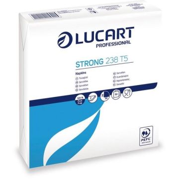 Tovaglioli di carta Lucart Strong 238 T5 2 veli Conf. da 50 pezzi - 832122