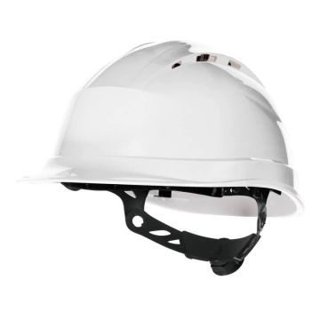 Elmetto da cantiere Quartzup Delta Plus 4 ventilato - polipropilene bianco - QUARUP4BC