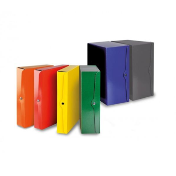 Portaprogetti con bottone EURO-CART presspan monolucido 25x35 cm dorso 2 cm rosso CP02RO