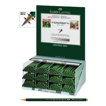 Espositore da banco 288 matite in grafite Faber-Castell 9000 gradazioni assortite - 119061