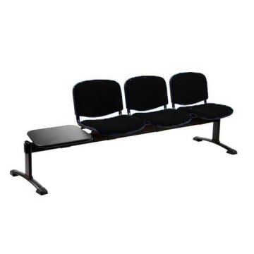 Panca 3 posti attesa Unisit Dado D53PT con tavolino - rivestimento Eco nero - D53PT/EN