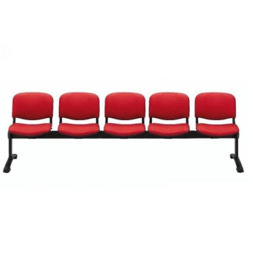 Panca 5 posti attesa Unisit Dado D5P5P - PPL rosso D5P5P/RO