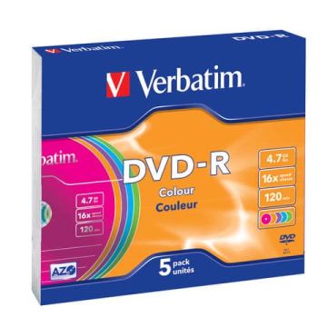 DVD-R Verbatim 16x 4.7 GB conf. da 5 - 43557