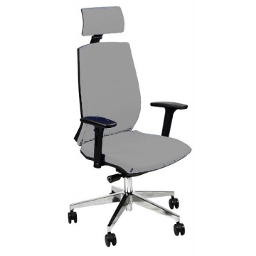 Sedia operativa girevole Unisit Larissa LR1SB con poggiatesta - rivestimento ignifugo grigio scuro - LR1SB/IT
