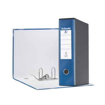 Registratore con custodia Esselte G55 EUROFILE protocollo D8 cartone rivestito in PP blu metallizzato - 390755960